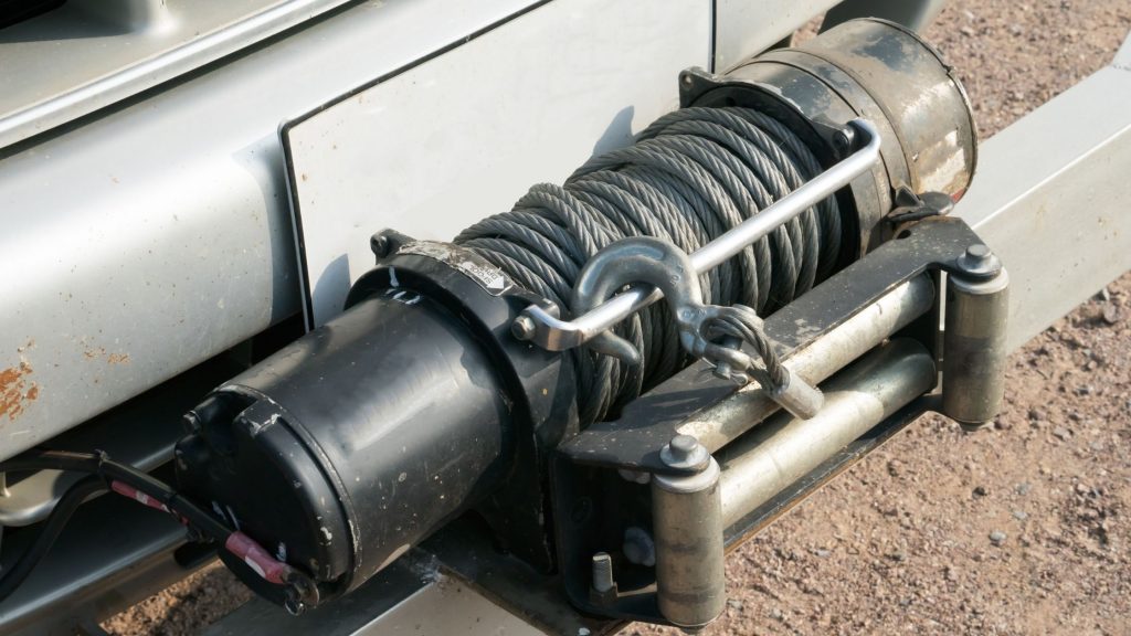 steel cable winch